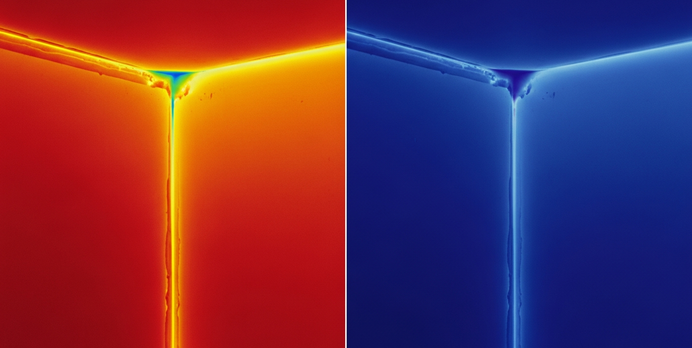 Hot vs cool attic cross section